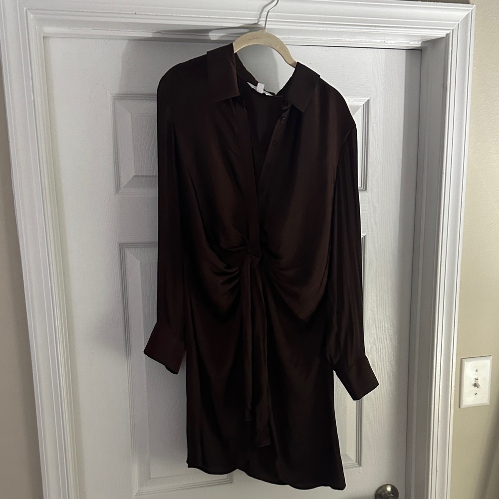 Steve Madden Collared Brown Mini Dress